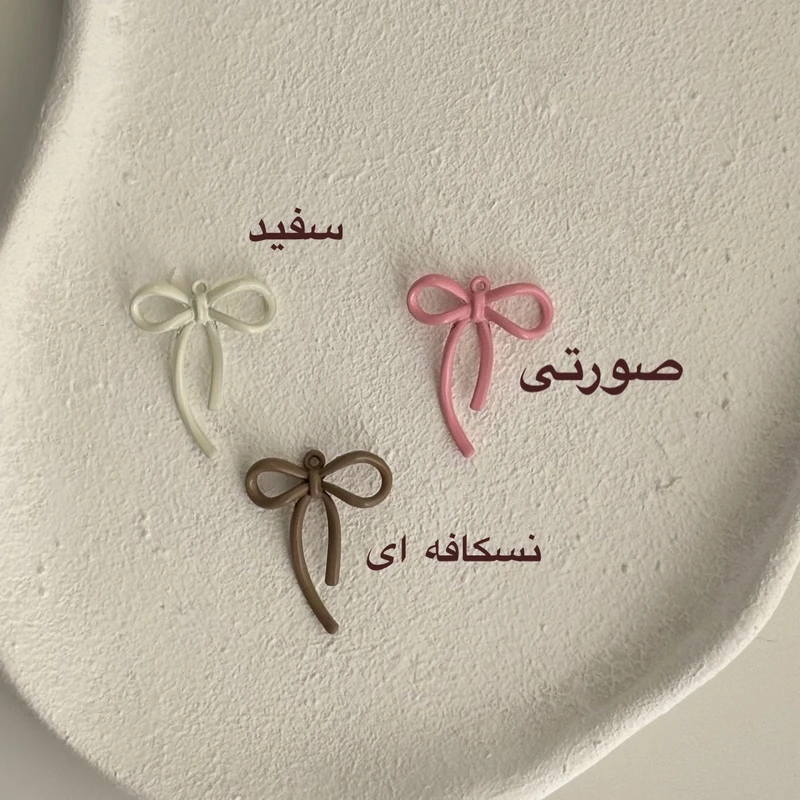 گردنبند زنانه استیل مدل پاپیون - تصویر 2